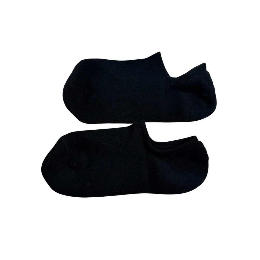 IDEGG 10 Pair No Show Socks White Black Invisible Liner Low Cut Unisex M-65-AKF